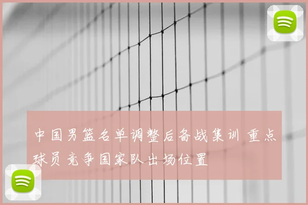 中国男篮名单调整后备战集训 重点球员竞争国家队出场位置